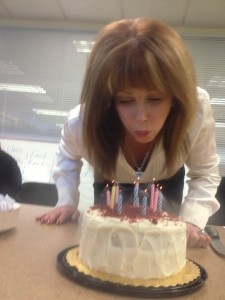 First Senior Financial Group CEO Joann Small celebrates her birthday with employees of FSFG and Retirement Media, Inc.